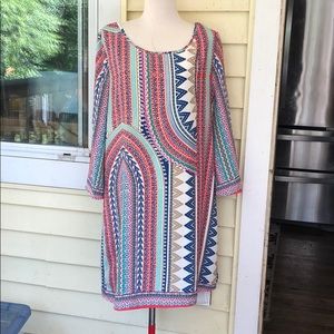 BEAUTIFUL PINK OWL SIZE LARGE DRESS